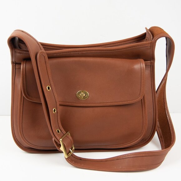 Coach Handbags - Vintage Coach Taft Bag 9980 Leather Purse Crossbody Bag British Tan EUC
